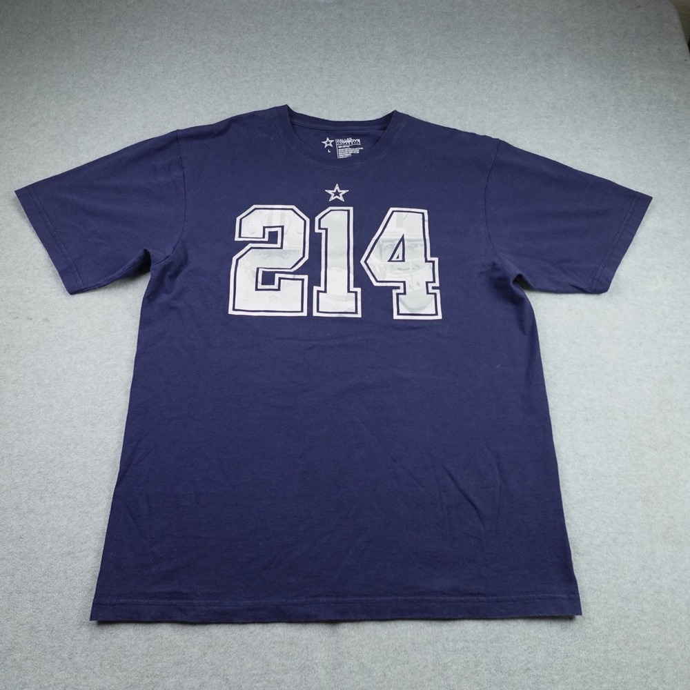 Dallas Cowboys T-Shirt Mens Large Navy 214 Area Code Graphic Tee NFL Football